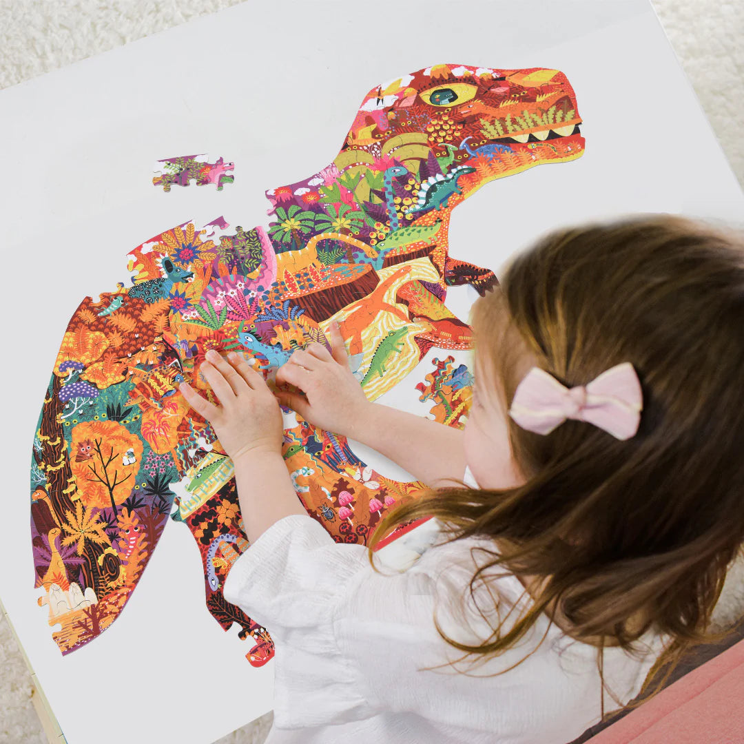 Mideer - Large Animal - Shaped Puzzle Dinosaur World - 280 pieces - Age 6+ | ميدير - لعبة التركيب الكبيرة على شكل حيوان - بازل الديناصور - 280 قطعة - العمر 6+