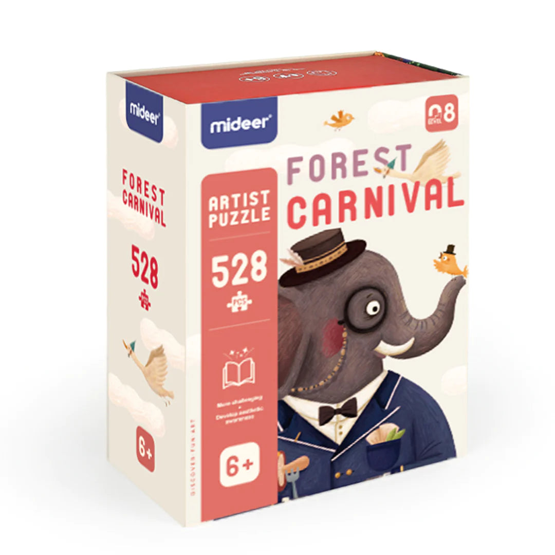 Mideer - Forest Carnival - 528 piece - Large Puzzle - age 3+ | ميدير - لعبة تركيب البازل كرنفال الغابة - 528 قطعة - العمر 3+