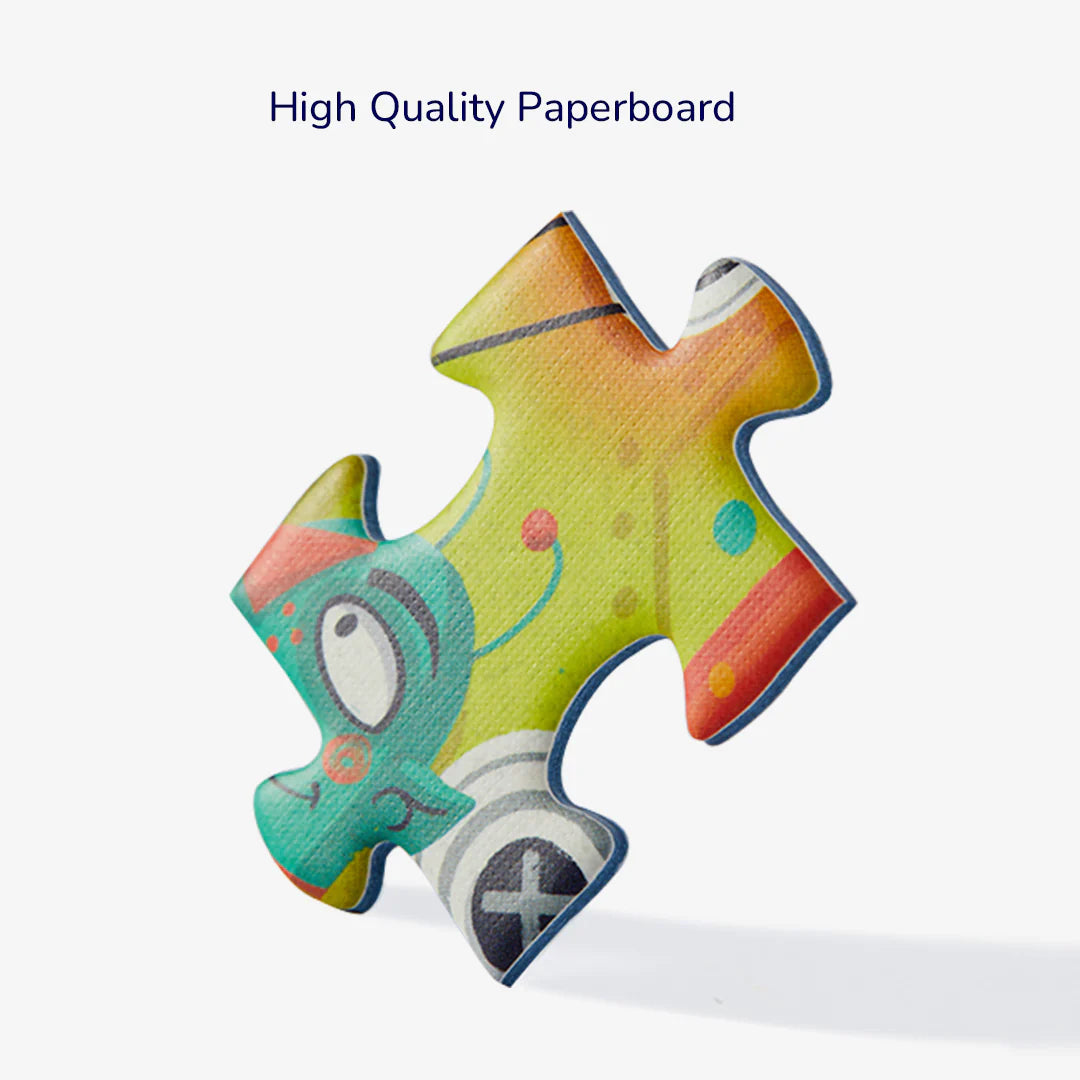 Mideer - Irregular Puzzle - Robot Factory (Small Pack) puzzle - 226 pieces - Age 5+ | ميدير - لعبة تركيب الأشكال - بازل مصنع الروبوتات - 226 قطعة - العمر 5+