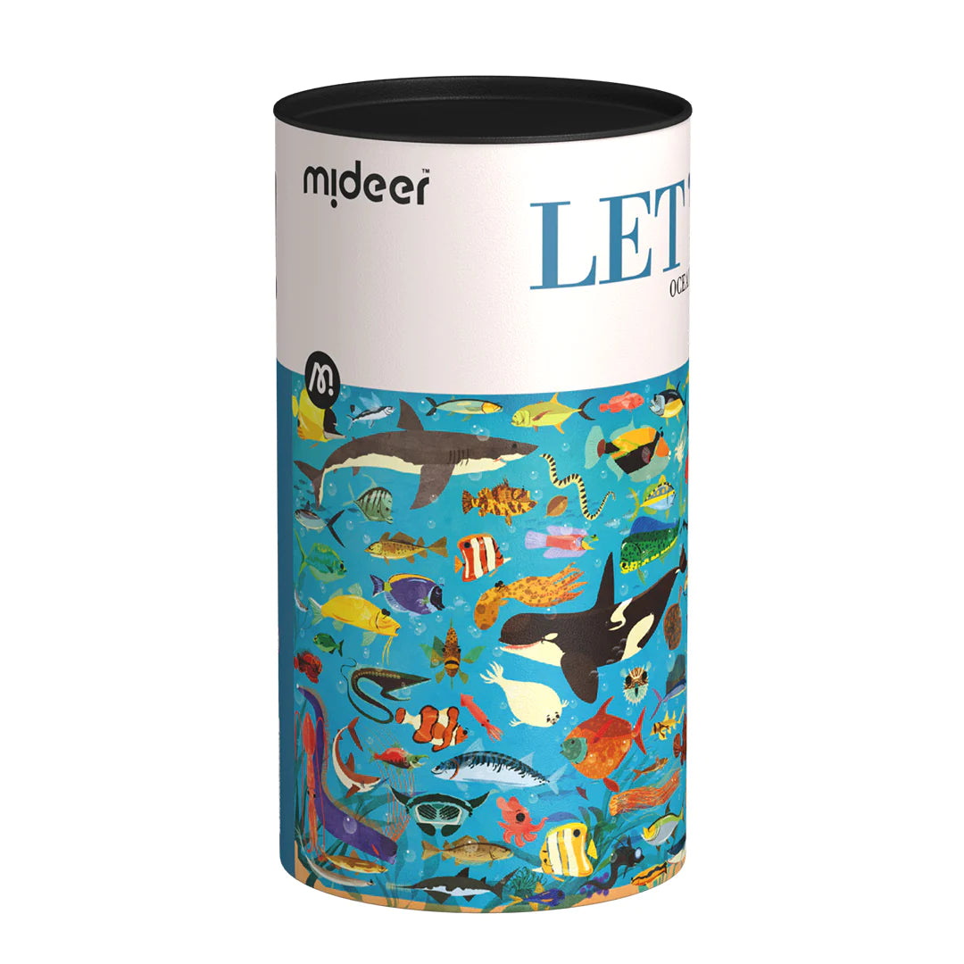 Mideer - Let's Learn! - Ocean Trip puzzle - 126 pieces - Age 4+ | ميدير - لعبة تركيب البازل هيا لنتعلم - رحلة المحيط - 126 قطعة - العمر 4+