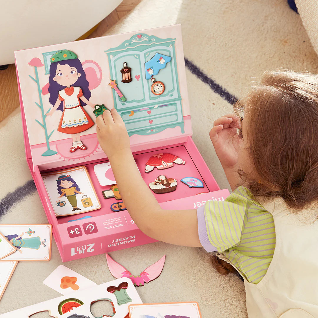 Mideer - Magnetic Puzzle - Sweet Girl - age +3 | ميدير - لعبة التركيب المغناطيسية - الفتاة اللطيفة - العمر +3