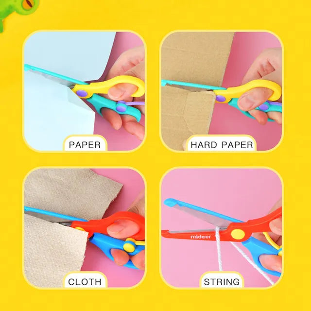 Mideer - Kids Scissors - Red & Blue - Age 3+ | ميدير - مقص أطفال - أحمر وأزرق - العمر 3+