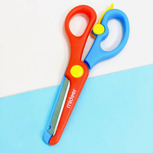 Mideer - Kids Scissors - Red & Blue - Age 3+ | ميدير - مقص أطفال - أحمر وأزرق - العمر 3+