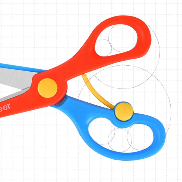 Mideer - Kids Scissors - Red & Blue - Age 3+ | ميدير - مقص أطفال - أحمر وأزرق - العمر 3+