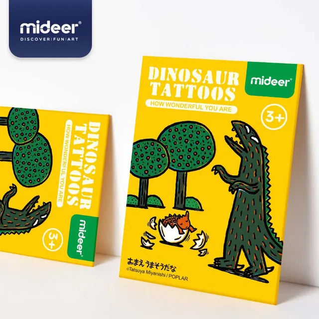 Mideer - Dinosaur Tattoos - How Wonderful You Are - Age 3+ | ميدير - ملصقات الديناصور - كم أنت رائع - العمر 3+