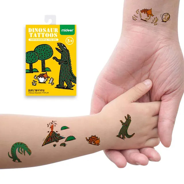 Mideer - Dinosaur Tattoos - How Wonderful You Are - Age 3+ | ميدير - ملصقات الديناصور - كم أنت رائع - العمر 3+