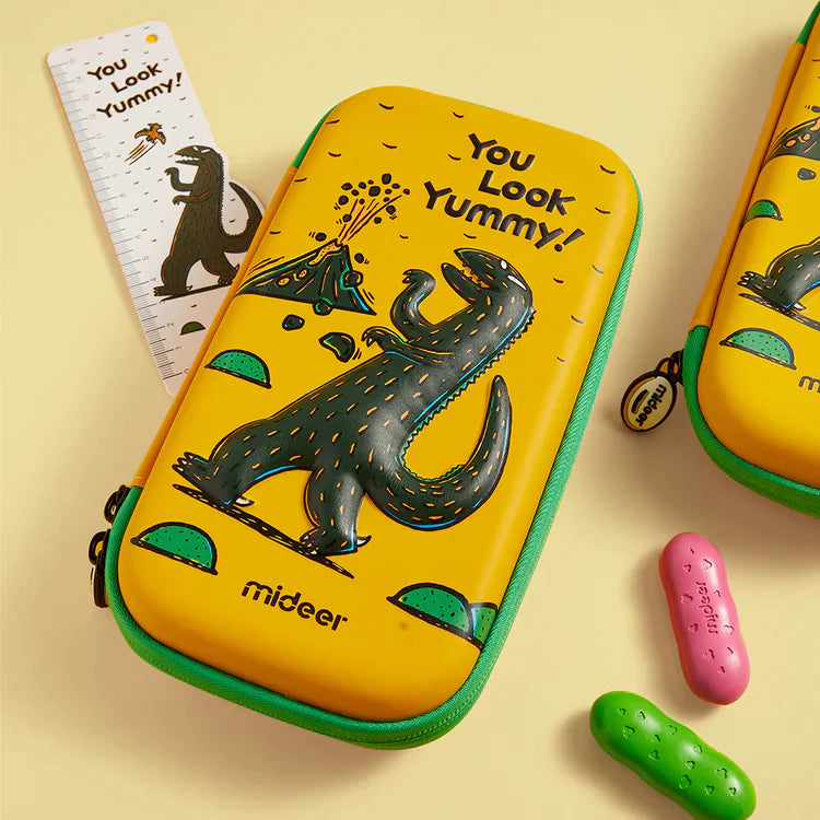 Mideer - Pencil Case - Tyrannosaurus Rex (Big) - Age 3+ | ميدير - مقلمة - ديناصور (حجم كبير) - العمر 3+