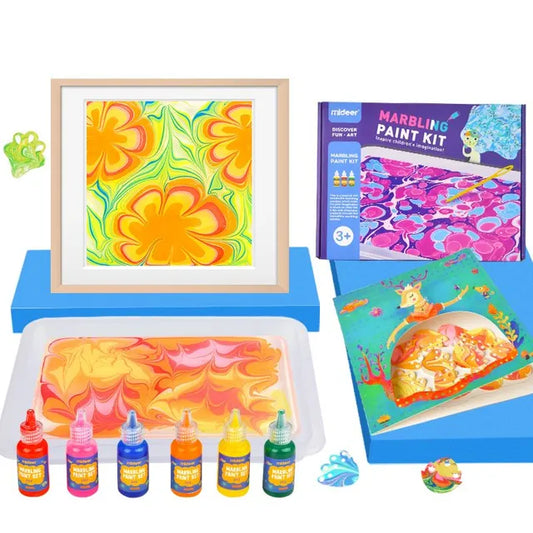 Mideer - Marbling Paint Kit - Age 3+ | ميدير - طقم الطلاء الرخامي - العمر 3+