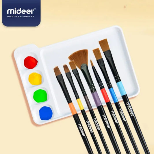 Mideer - Finger Paint Brush Set - Age 3+ | ميدير - مجموعة فرش الطلاء الفنية - 7 قطع - العمر 3+