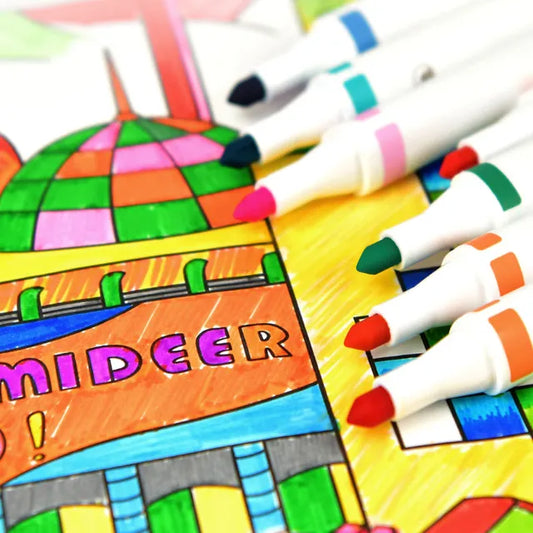 Mideer - Washable Marker Small Tip - 3 Colors - Age 3+ | ميدير - مجموعة الألوان المائية للأطفال القابل للغسل - 3 أقلام - العمر 3+