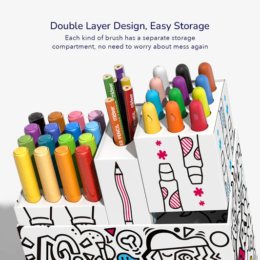 Mideer - Artist's Box - Age 3+ | ميدير - بوكس مجموعة الرسم للاطفال - العمر 3+