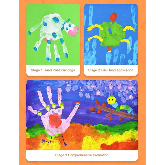 Mideer - Finger Paint paper - 15 sheets - Age 3+ | ميدير - ورق المرح بالأصابع - 15 ورقة - العمر 3+
