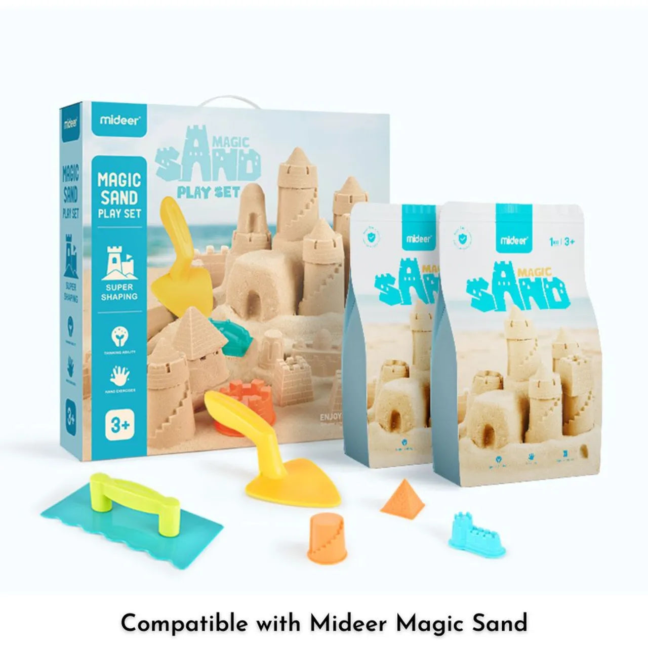 Mideer - Magic Sand Engineering Kit - Age 3+ | ميدير - مجموعة الرمل السحري الهندسية - العمر +3