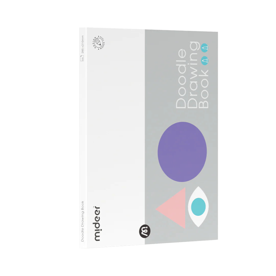 Mideer - Drawing Doodle Book - Plain Paper - Age 3+ | ميدير - كتاب الرسم والتلوين - ورق عادي - العمر 3+