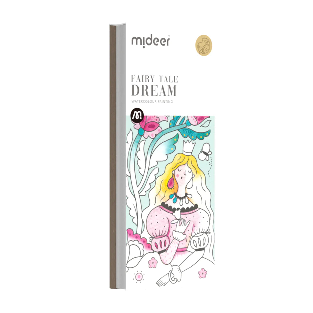 Mideer - Watercolor Painting - Fairy Tale Dream - Age 5+ | ميدير - دفتر تلوين الألوان المائية - القصة الخيالية - العمر 5+