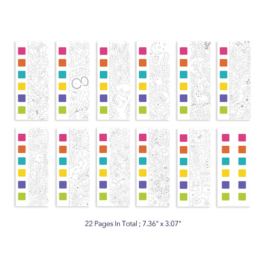 Mideer - Watercolor Painting - Wonderful Forest - Age 5+ | ميدير - دفتر تلوين الألوان المائية - الغابة الرائعة - العمر 5+