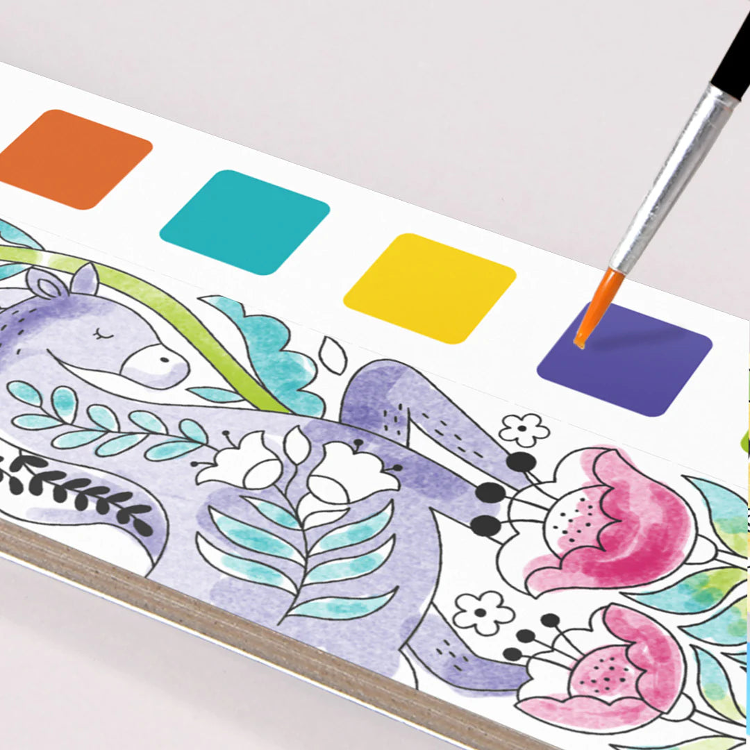 Mideer - Watercolor Painting - Wonderful Forest - Age 5+ | ميدير - دفتر تلوين الألوان المائية - الغابة الرائعة - العمر 5+