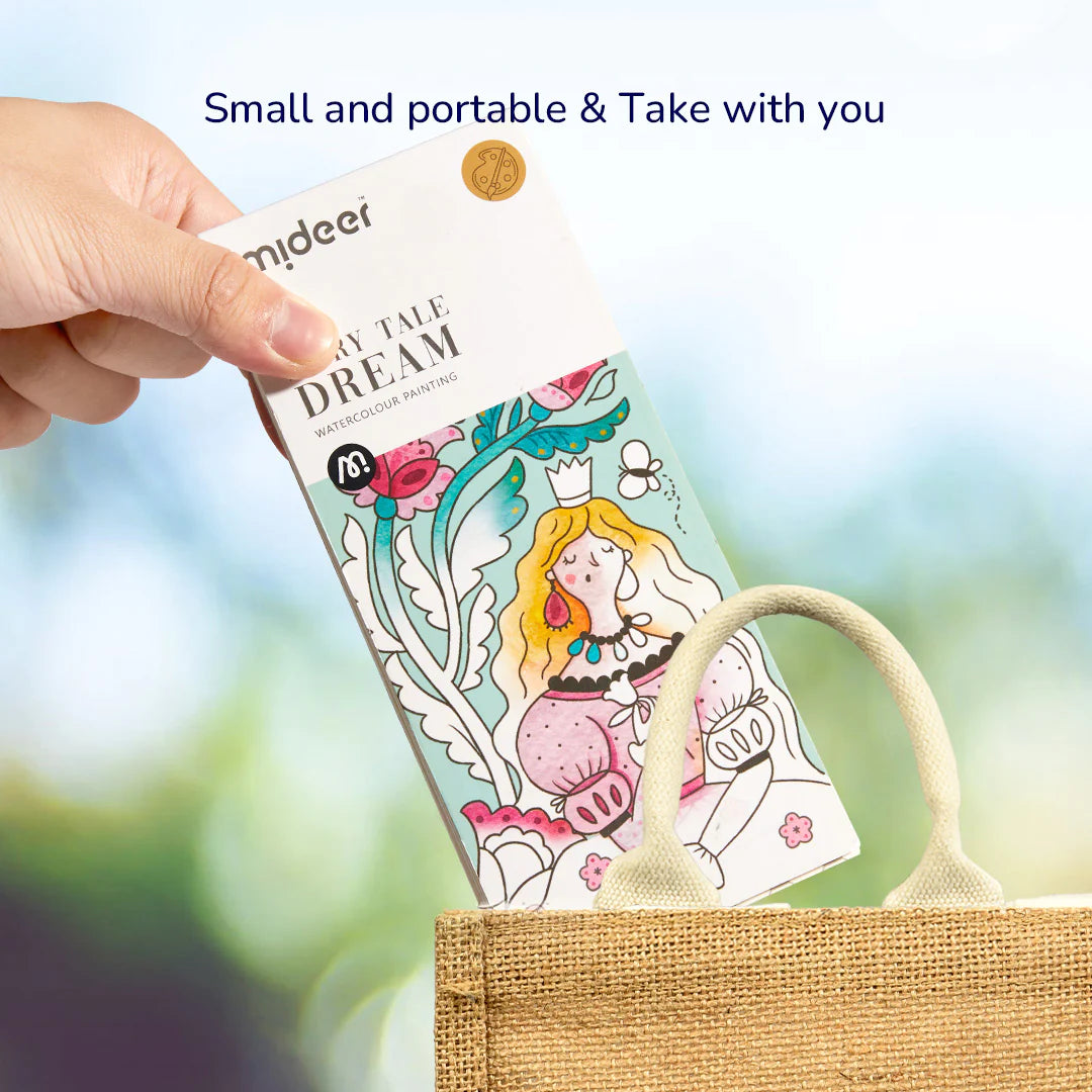 Mideer - Watercolor Painting - Enchanted Garden - Age 5+ | ميدير -دفتر تلوين الألوان المائية - الحديقة المسكونة - العمر 5+