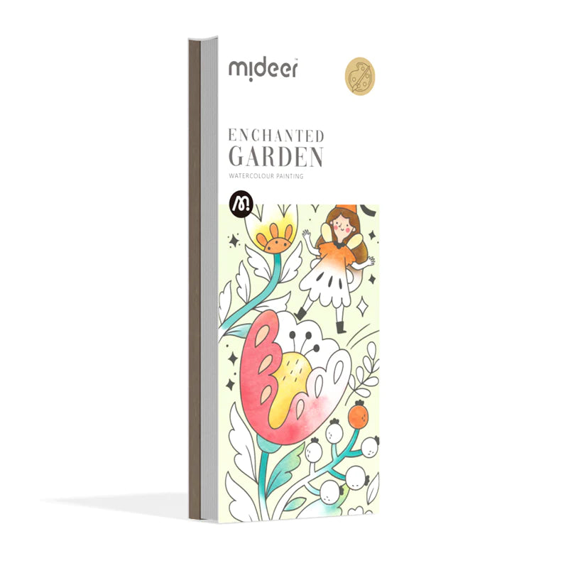 Mideer - Watercolor Painting - Enchanted Garden - Age 5+ | ميدير -دفتر تلوين الألوان المائية - الحديقة المسكونة - العمر 5+