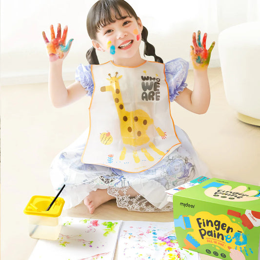 Mideer - Finger painting set - 12 colors - Age 3+ | ميدير - مجموعة الرسم بالأصابع - 12 لون - العمر 3+