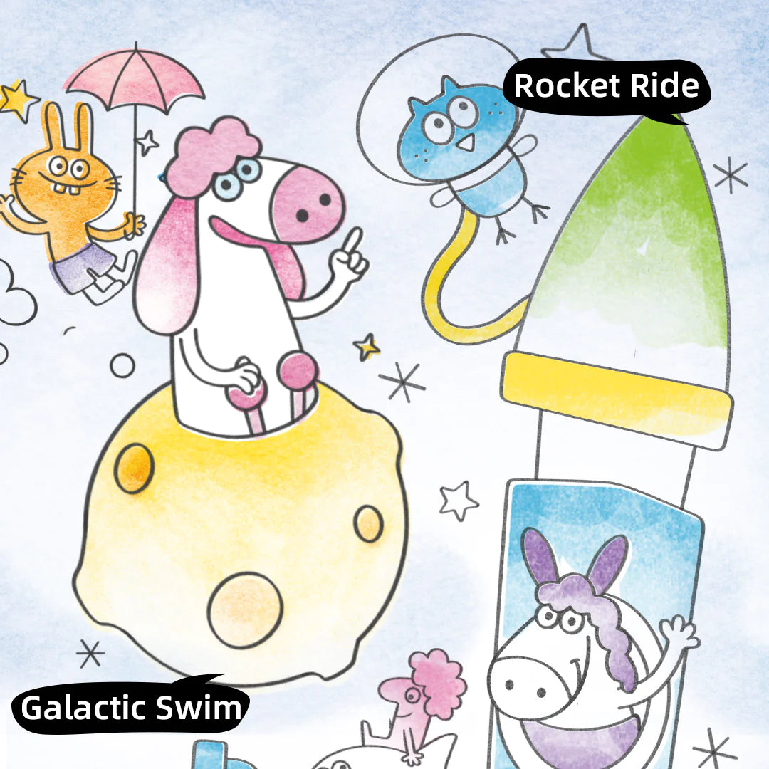 Mideer - Watercolor Painting - World Adventure - Age 5+ | ميدير - دفتر التلوين بالألوان المائية - مغامرة العالم - العمر 5+