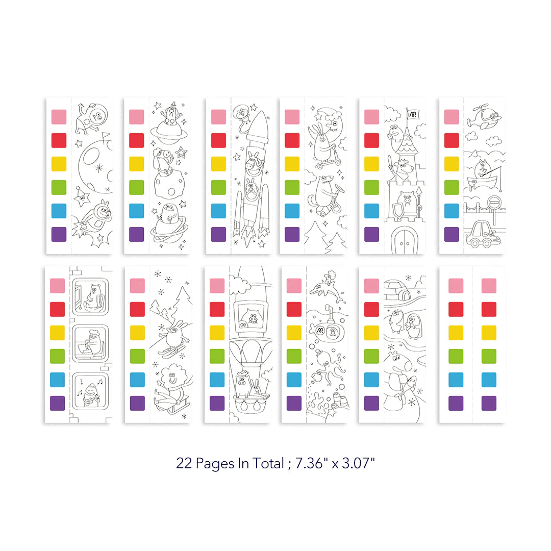 Mideer - Watercolor Painting - World Adventure - Age 5+ | ميدير - دفتر التلوين بالألوان المائية - مغامرة العالم - العمر 5+