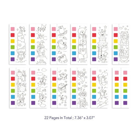 Mideer - Watercolor Painting - Wonderful Holiday - Age 5+ | ميدير - دفتر التلوين بالألوان المائية - العطلة الرائعة - العمر 5+