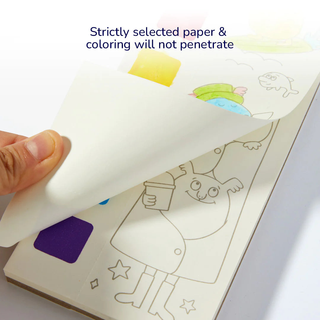 Mideer - Watercolor Painting - Wonderful Holiday - Age 5+ | ميدير - دفتر التلوين بالألوان المائية - العطلة الرائعة - العمر 5+
