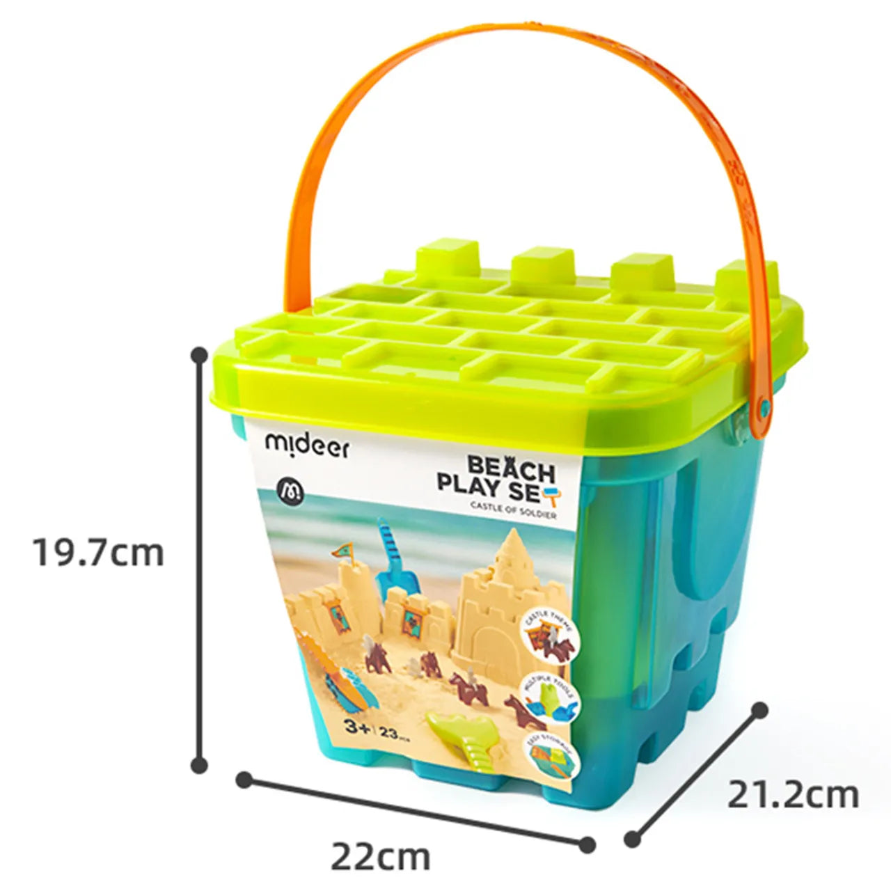 Mideer - Versatile Beach Play Set - Castle of Soldier - Age 3+ | ميدير - مجموعة لعب الشاطئ متعددة الاستخدامات - قلعة الجندي - العمر 3+
