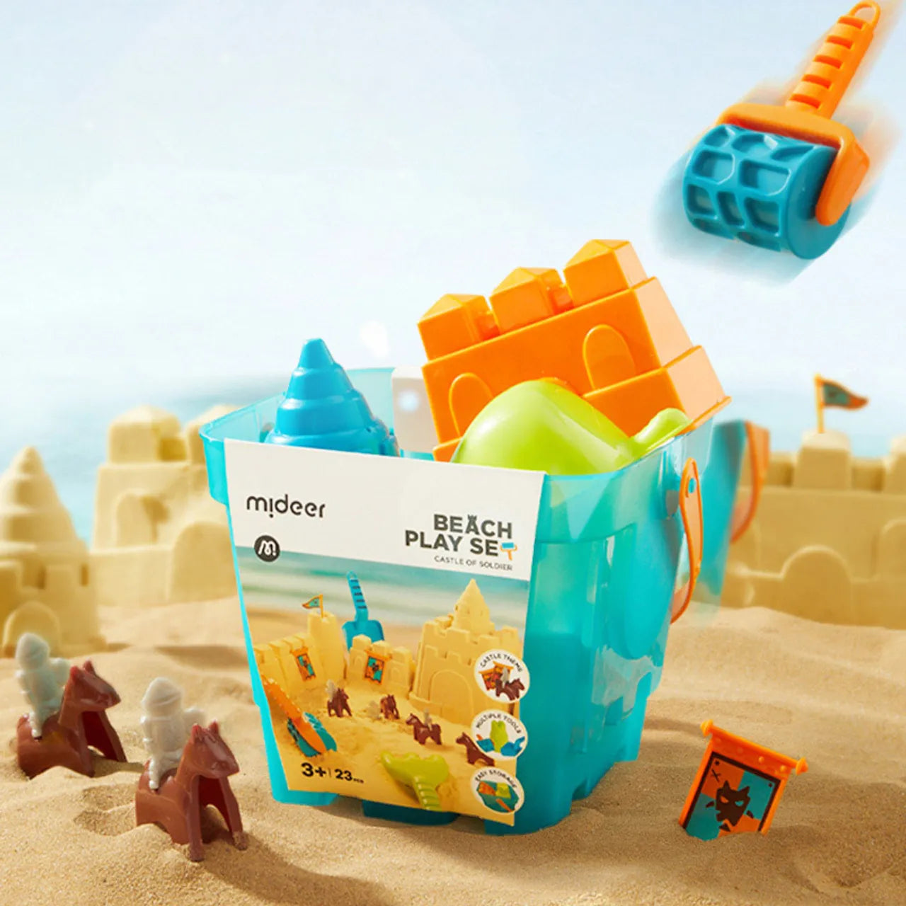Mideer - Versatile Beach Play Set - Castle of Soldier - Age 3+ | ميدير - مجموعة لعب الشاطئ متعددة الاستخدامات - قلعة الجندي - العمر 3+