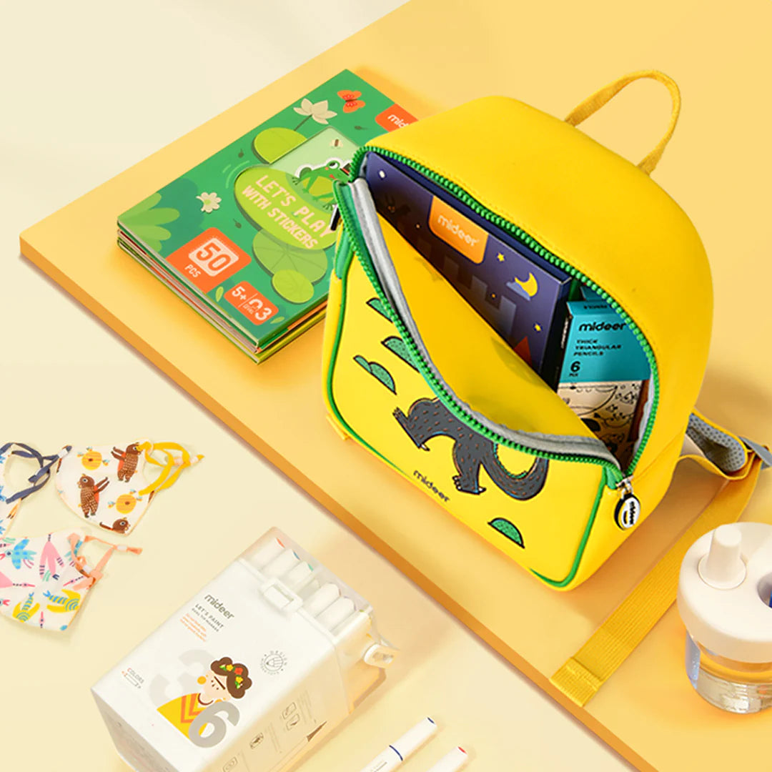 Mideer - Artist Kid Waterproof Backpack - T-Rex - Age 3+ | ميدير - حقيبة ظهر للأطفال مقاومة للماء - تي ريكس - العمر 3+
