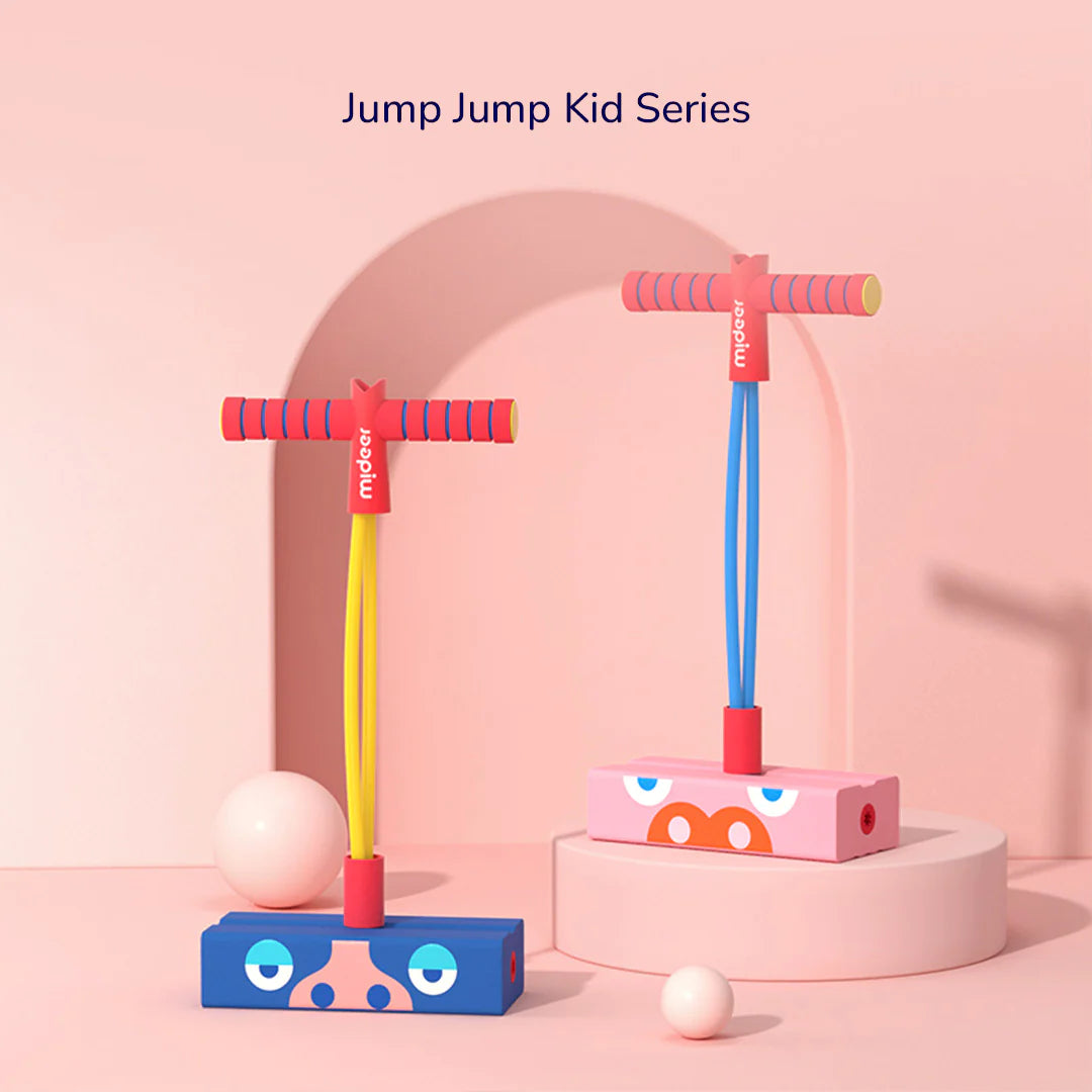 Mideer - Jump Jump Kid - Blue Hippo - Age 3+ | ميدير - لعبة القفز - فرس النهر الأزرق - العمر 3+