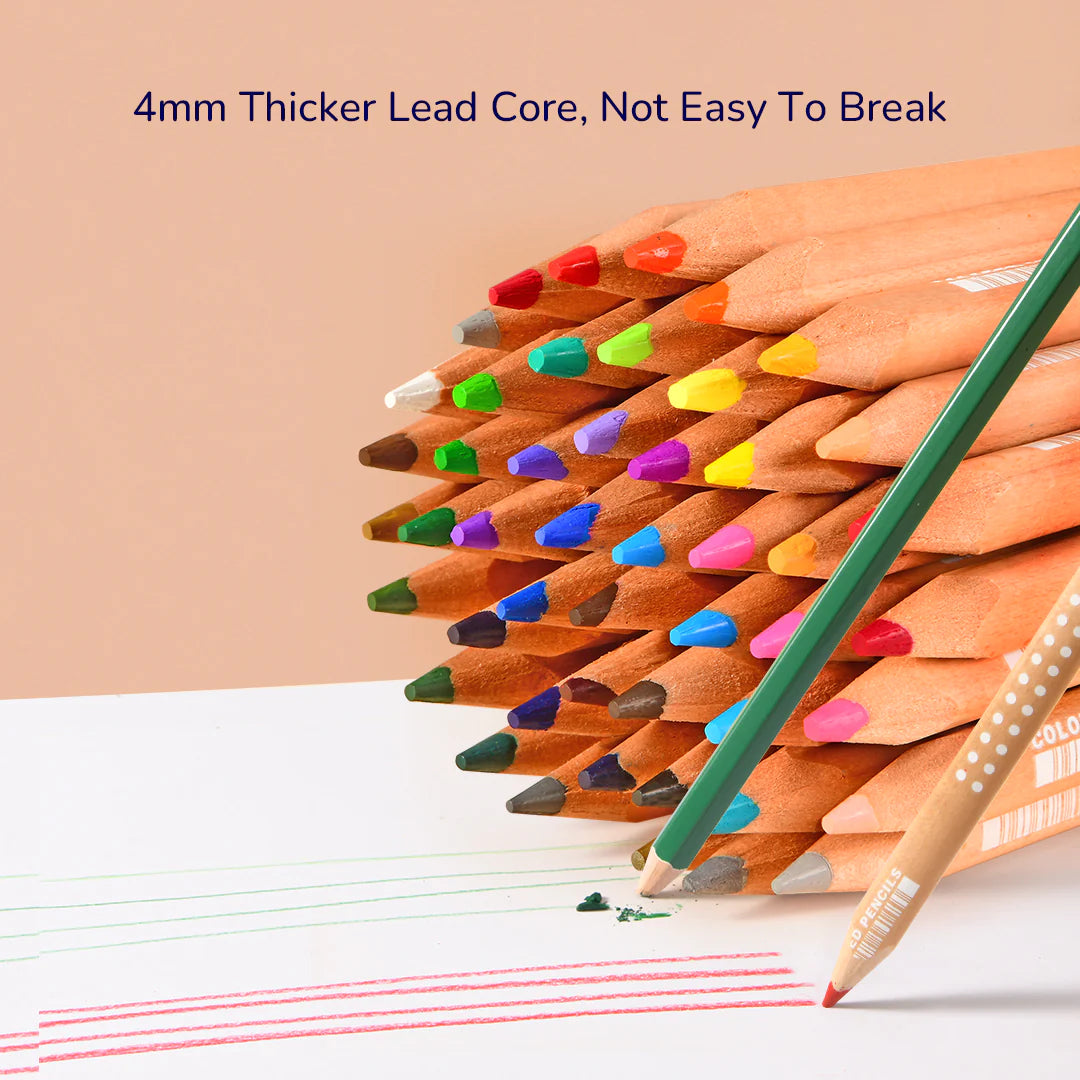 Mideer - Vibrant Colored Pencil - 48 Colors - Age 4+ | ميدير - أقلام الرصاص الملونة - 48 لون - العمر 4+