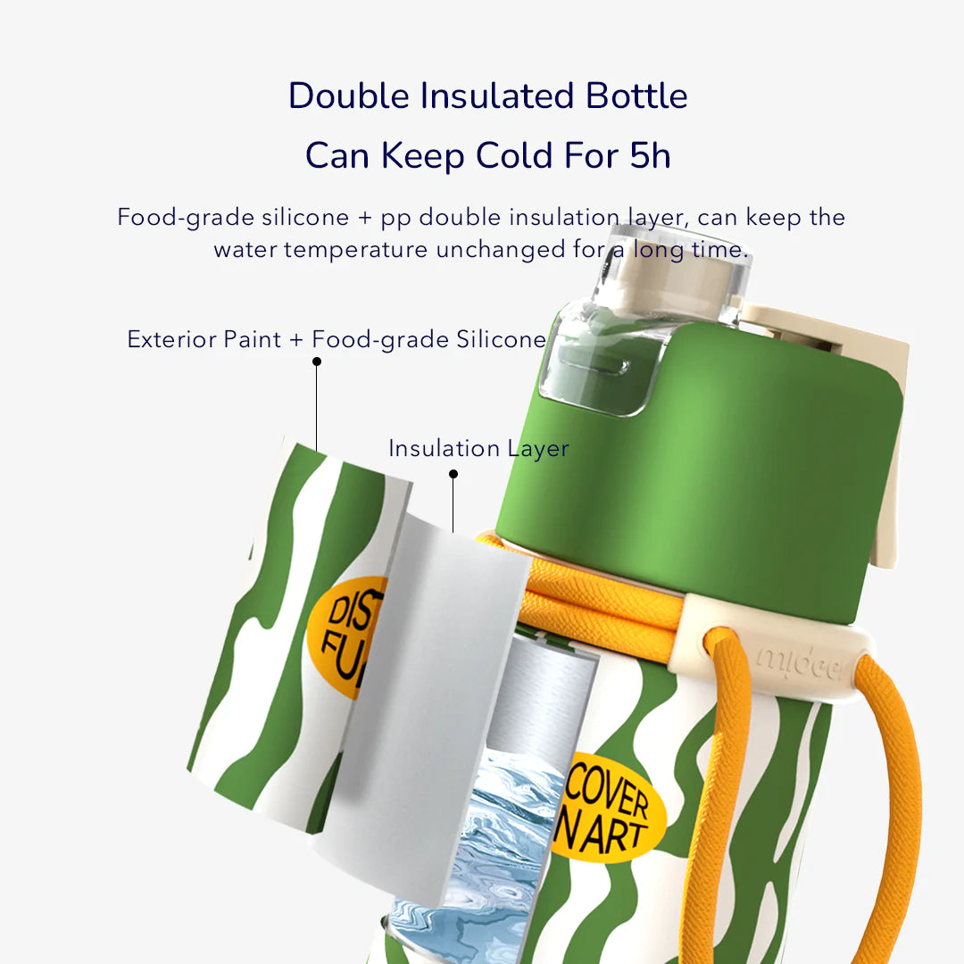 Mideer - Portable Spray Cup - Ocean Green - Age 3+ | ميدير - مطرة الماء البخاخة المحمولة - أخضر - العمر 3+