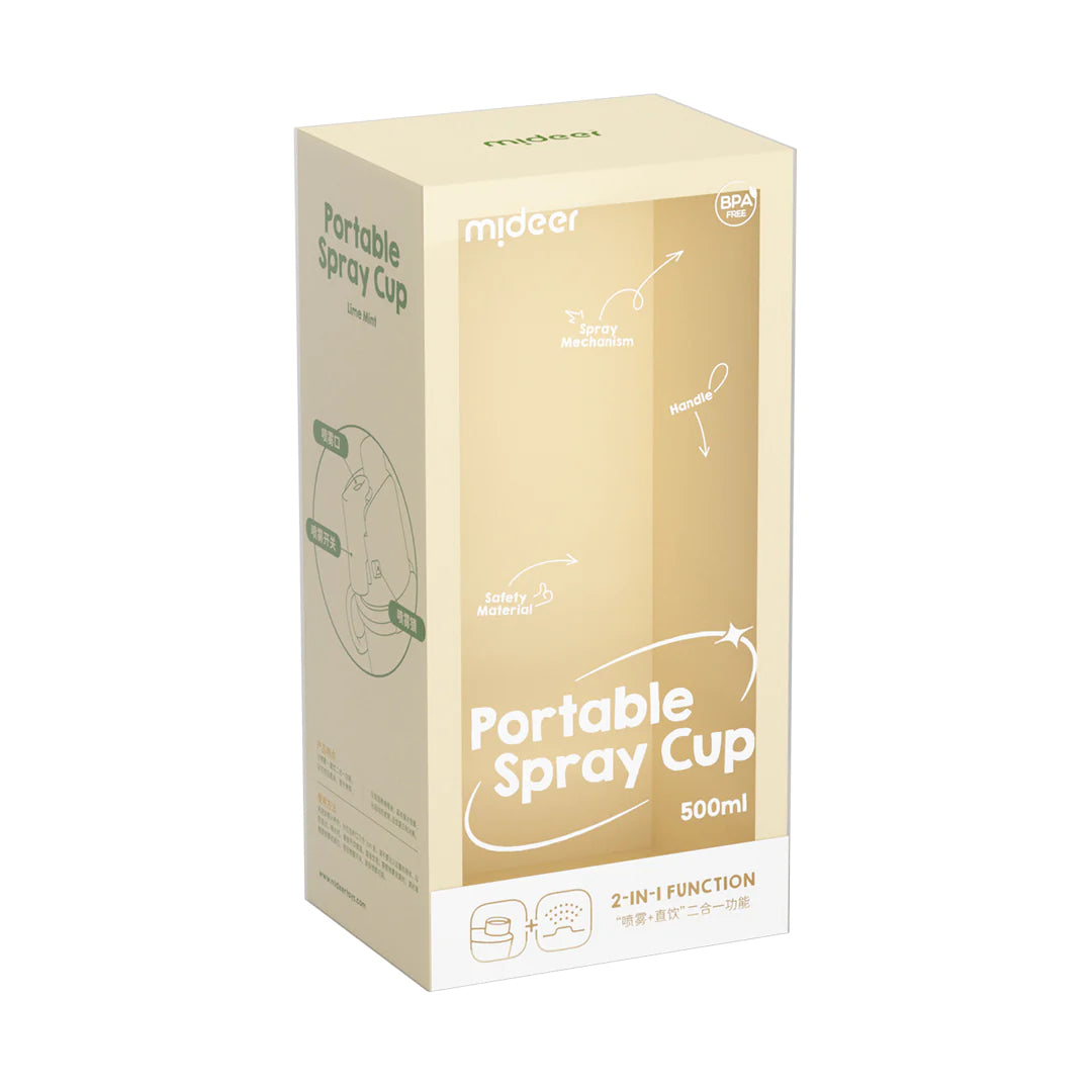 Mideer - Portable Spray Cup - Ocean Green - Age 3+ | ميدير - مطرة الماء البخاخة المحمولة - أخضر - العمر 3+