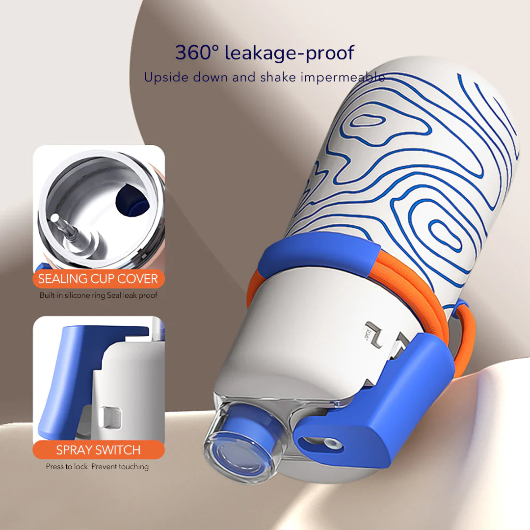 Mideer - Portable Spray Cup - Sky Blue - Age 3+ | ميدير - مطرة الماء البخاخة المحمولة - أزرق سماوي - العمر 3+
