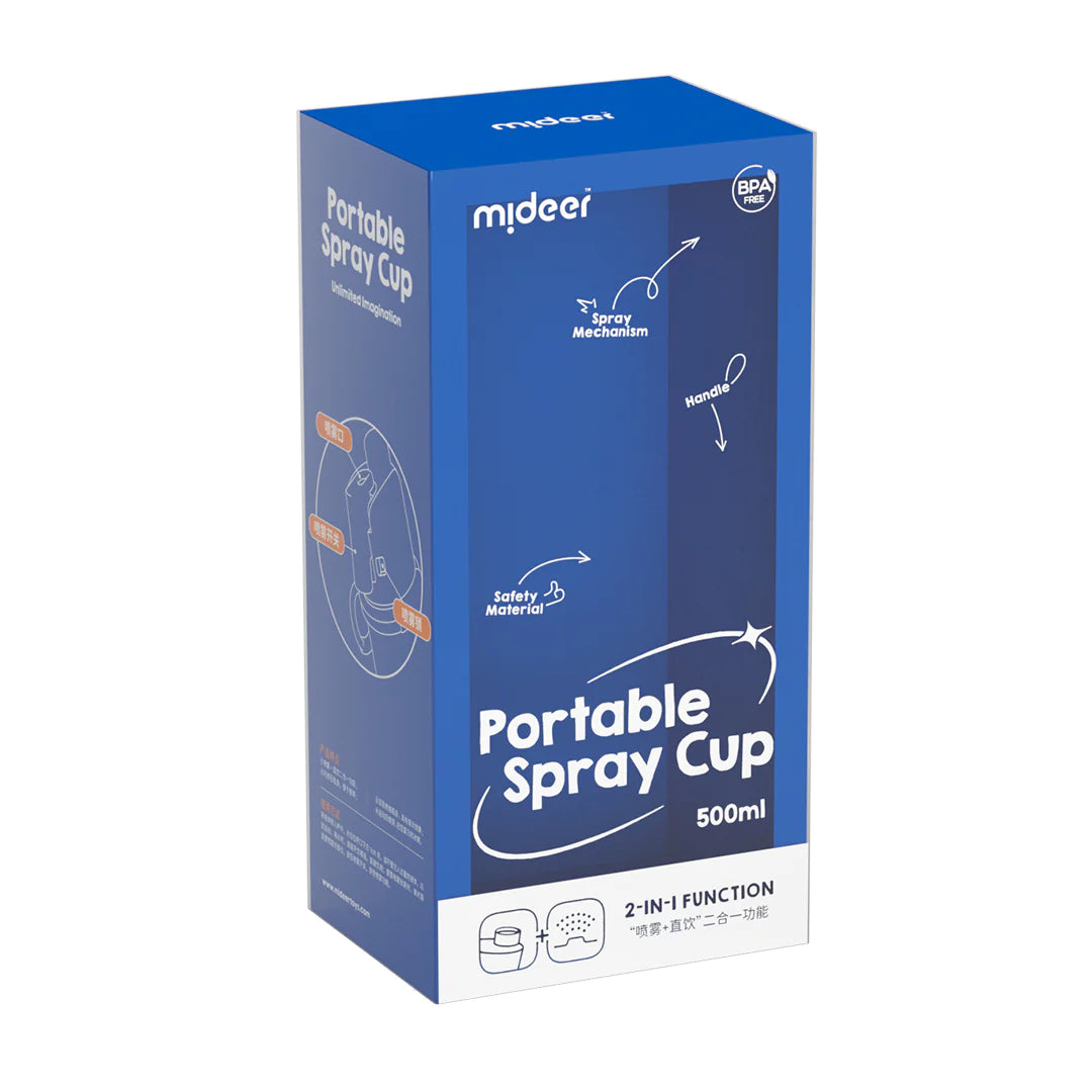 Mideer - Portable Spray Cup - Sky Blue - Age 3+ | ميدير - مطرة الماء البخاخة المحمولة - أزرق سماوي - العمر 3+