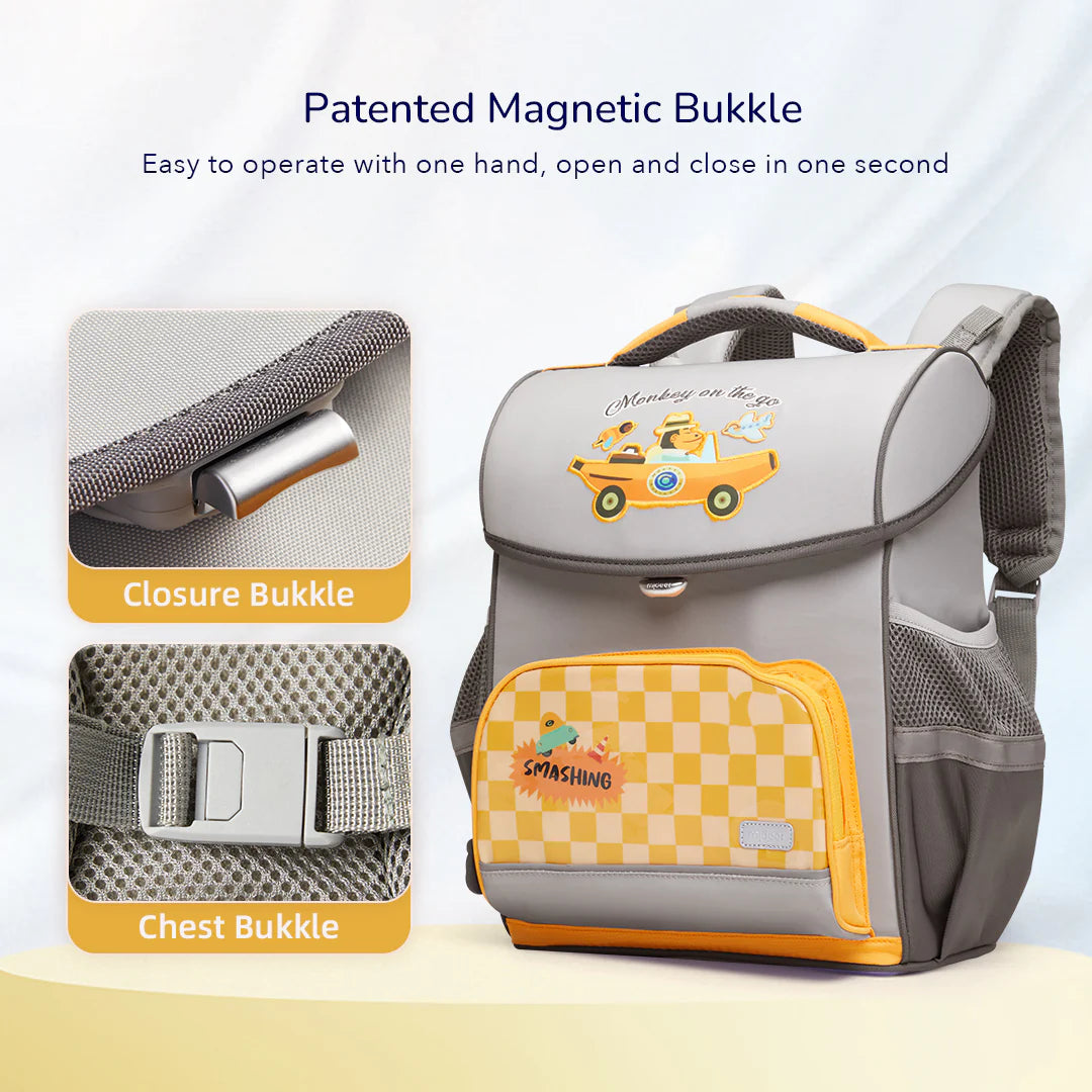 Mideer - Spinecare Kids Backpack - Car Traveling - Age 6-9 | ميدير - حقيبة ظهر سبينكير كيدز - السفر بالسيارة - العمر 6-9