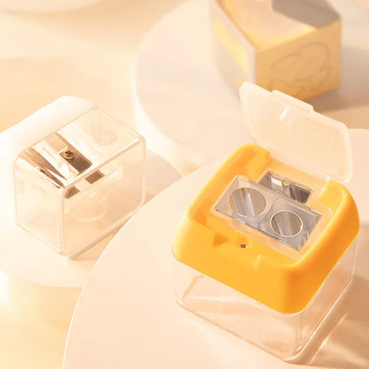 Mideer - Three-hole Pencil Sharpener - Cloud White - Age 3+ | ميدير - براية أقلام رصاص بثلاث فتحات - أبيض - العمر 3+