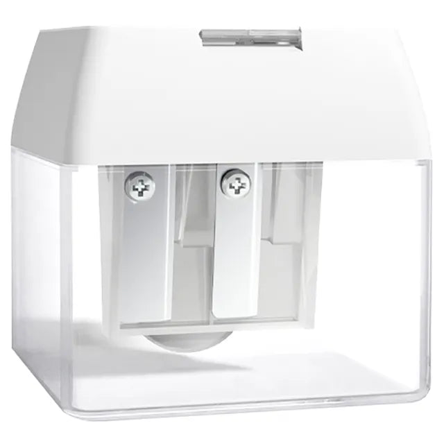 Mideer - Three-hole Pencil Sharpener - Cloud White - Age 3+ | ميدير - براية أقلام رصاص بثلاث فتحات - أبيض - العمر 3+