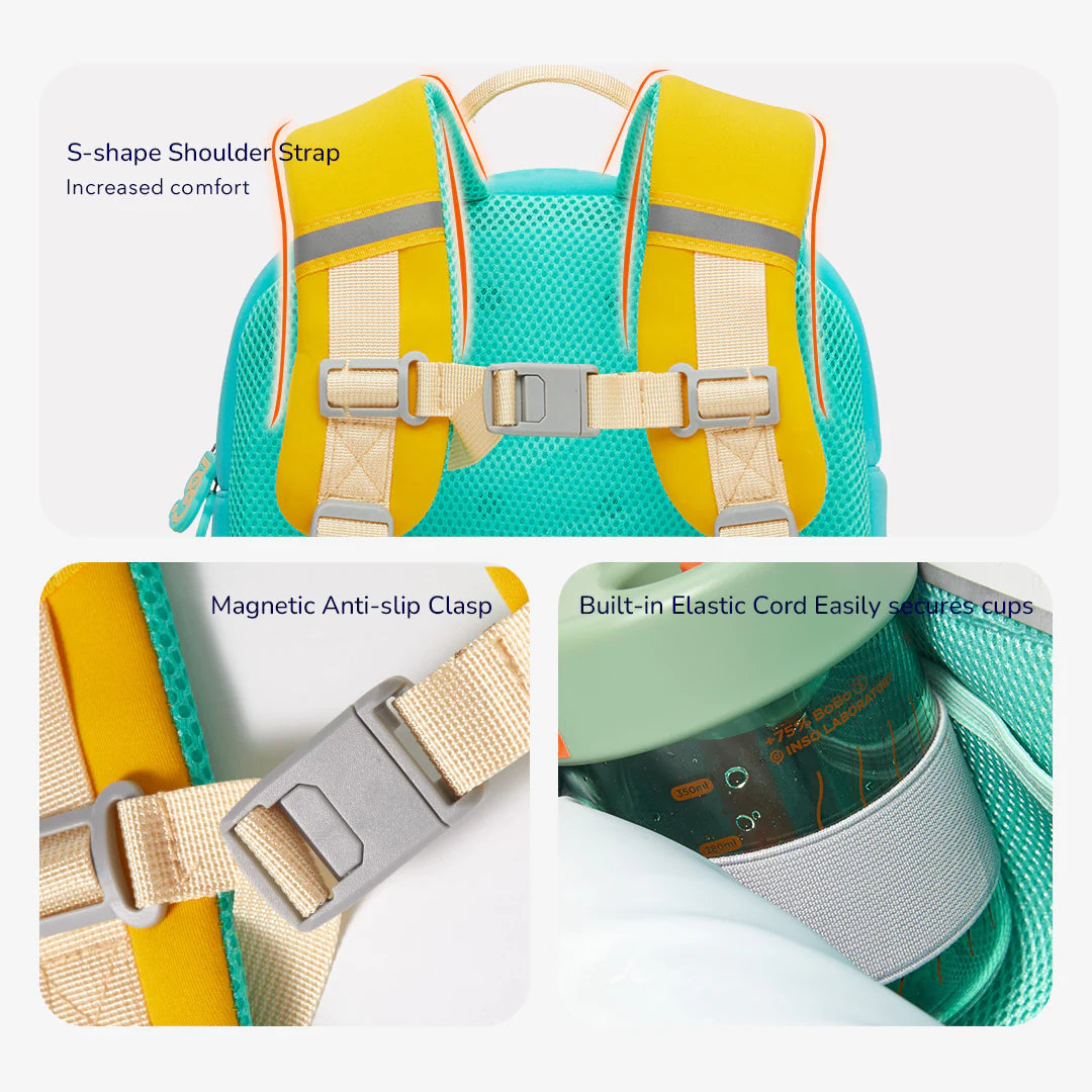 Mideer -Waterproof Kids Backpack- We Are Friends - Blue - Duck - Age 3-6 | ميدير حقيبة ظهر مقاومة للماء - نحن أصدقاء - بطة - لون أزرق- العمر 3-6
