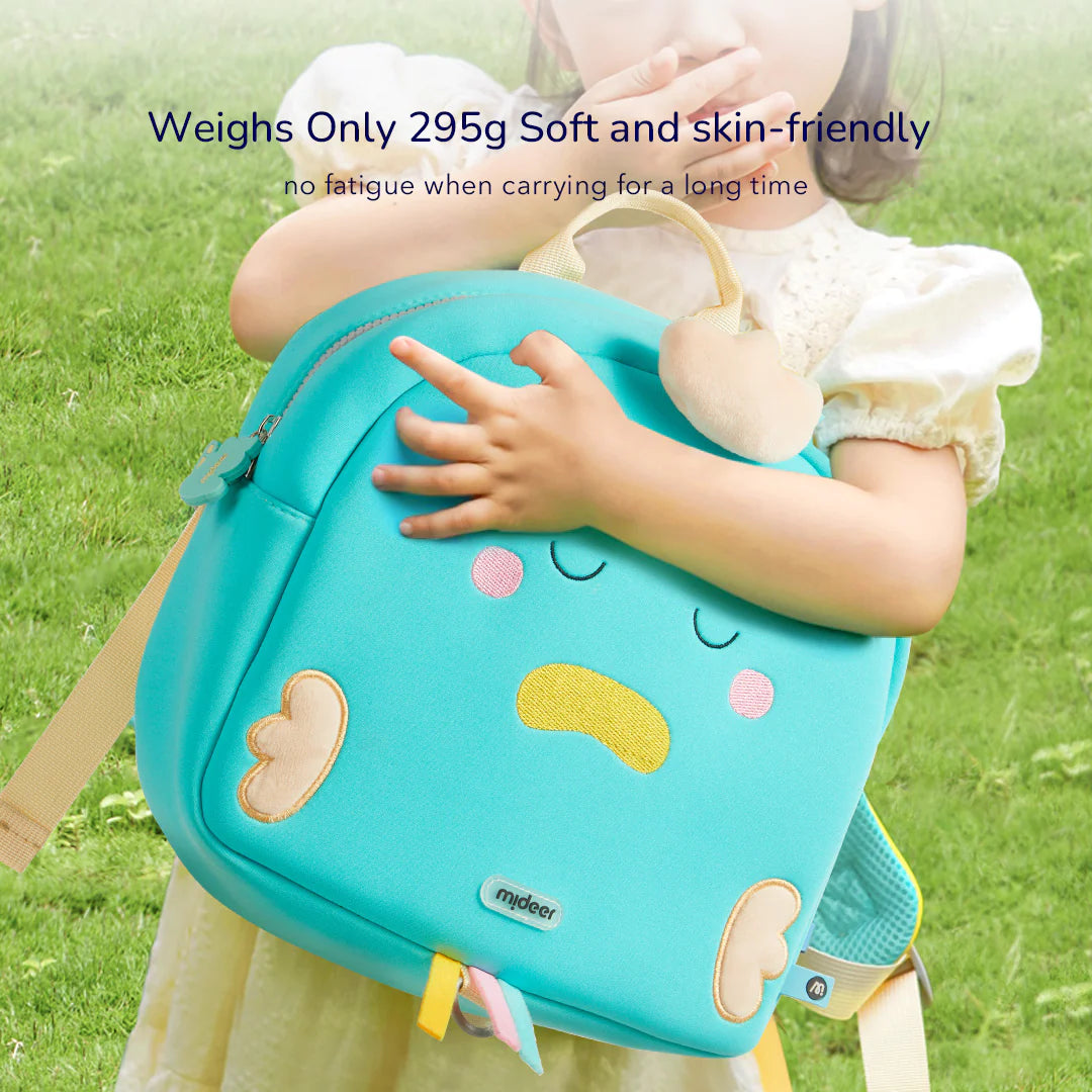 Mideer -Waterproof Kids Backpack- We Are Friends - Blue - Duck - Age 3-6 | ميدير حقيبة ظهر مقاومة للماء - نحن أصدقاء - بطة - لون أزرق- العمر 3-6