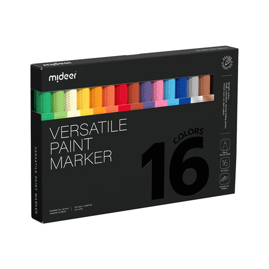 Mideer - Versatile Paint Marker - 16 colors - Age 3+ | ميدير - أقلام التلوين متعددة الاستخدامات - 16 ألوان - العمر 3+