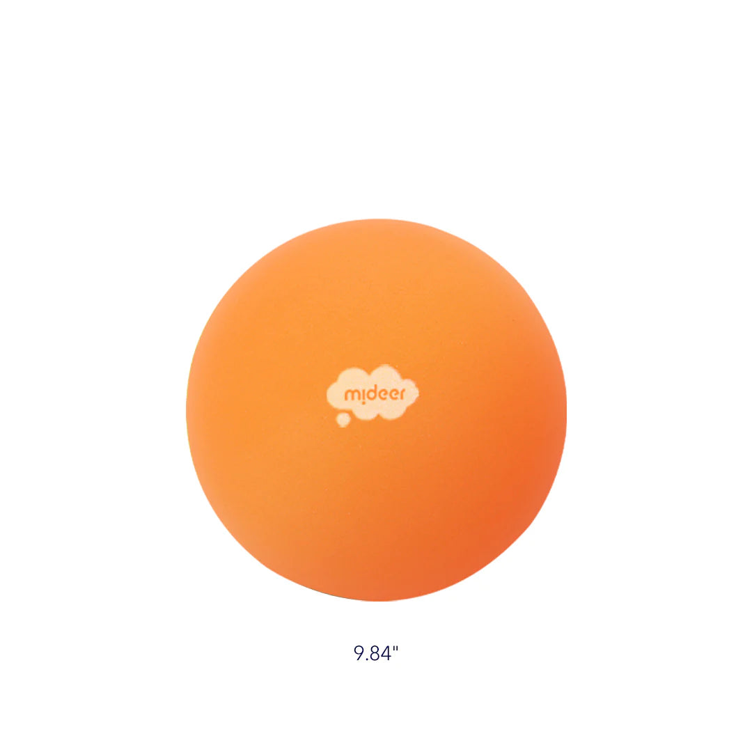 Mideer - Quiet Fluffy Ball - Tropical Orange - 24cm Diameter - Age +3 | ميدير - كرة اسفنجية للعب الهادئ - برتقالي استوائي - قطر 24 سم - العمر +3