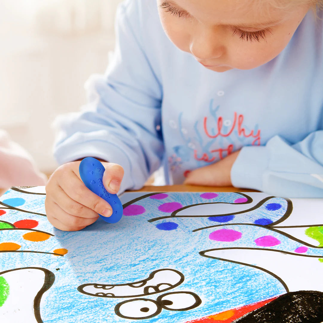 Mideer - Washable Beeswax Pease Crayons - 24 Colors - peas shape - Age 3+ | ميدير - ألوان شمع العسل الناعمة القابلة للغسل - 24 لون - شكل البازلاء - العمر 3+