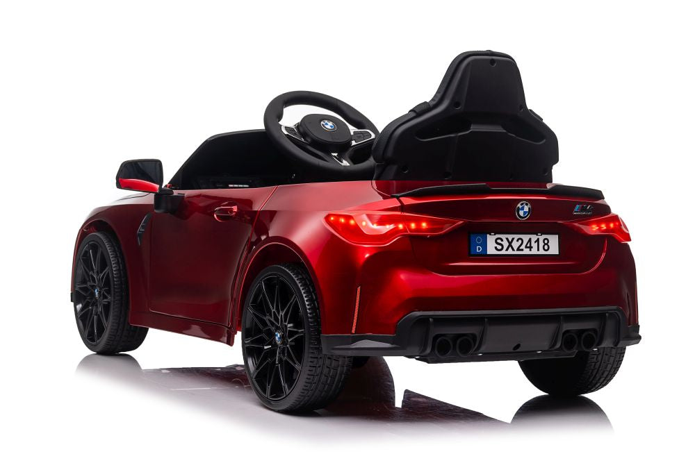 BMW M4 Licensed R/C Ride on Car- 12V10AH*1battery- 390#*2 motors | سيارة BMW M4 كهربائية – تحكم عن بُعد 2.4 جيجا هرتز – بطارية 12 فولت 10 أمبير – محركان 390#