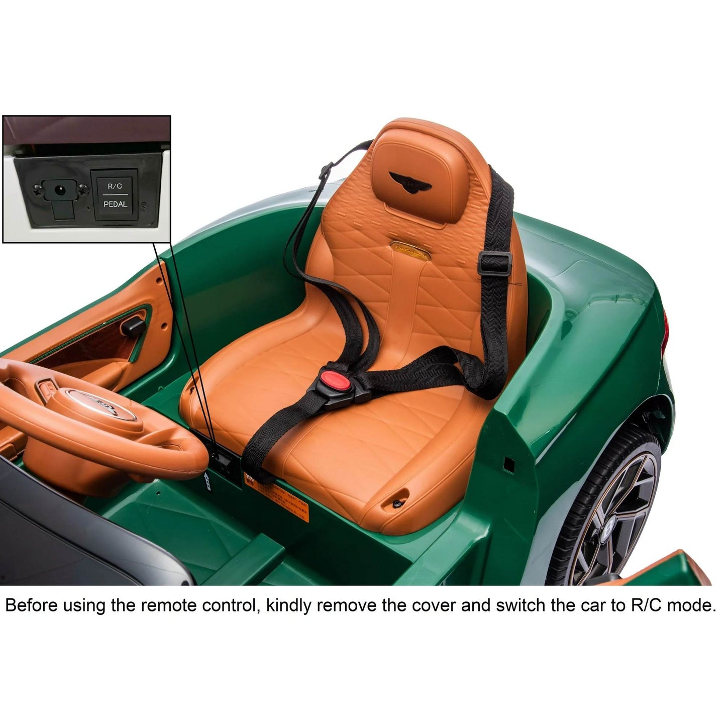 Bentley Bacalar Licensed R/C Ride on Car- 12V7AH*1 Battery - 4motor | سيارة كهربائية للأطفال بترخيص بنتلي باكالار وتعمل بالتحكم عن بعد - بطارية 12 فولت 7 أمبير ×1 - 4 محركات