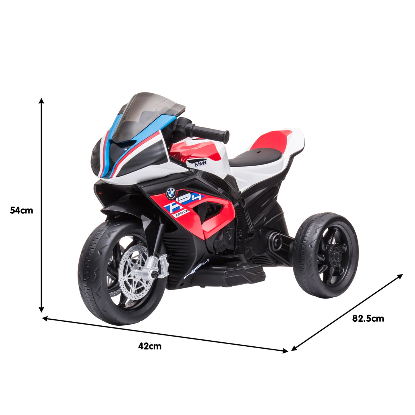 BMW HP4 Licensed Motorcycle- 12V4.5AH*1battery -390#*2 motors | دراجة نارية مرخصة من بي إم دبليو HP4 - بطارية 12 فولت 4.5 أمبير ×1 - محركات 390# ×2