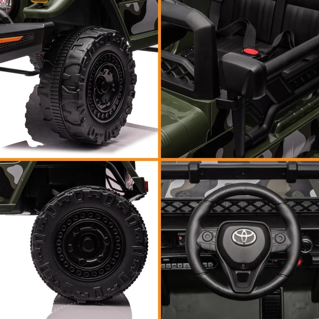 Toyota FJ Cruiser Licensed R/C Ride on Car -12V4.5AH*1battery- 4motors | سيارة كهربائية للأطفال بترخيص تويوتا FJ كروزر وتعمل بالتحكم عن بعد - بطارية 12 فولت 4.5 أمبير ×1 - 4 محركات