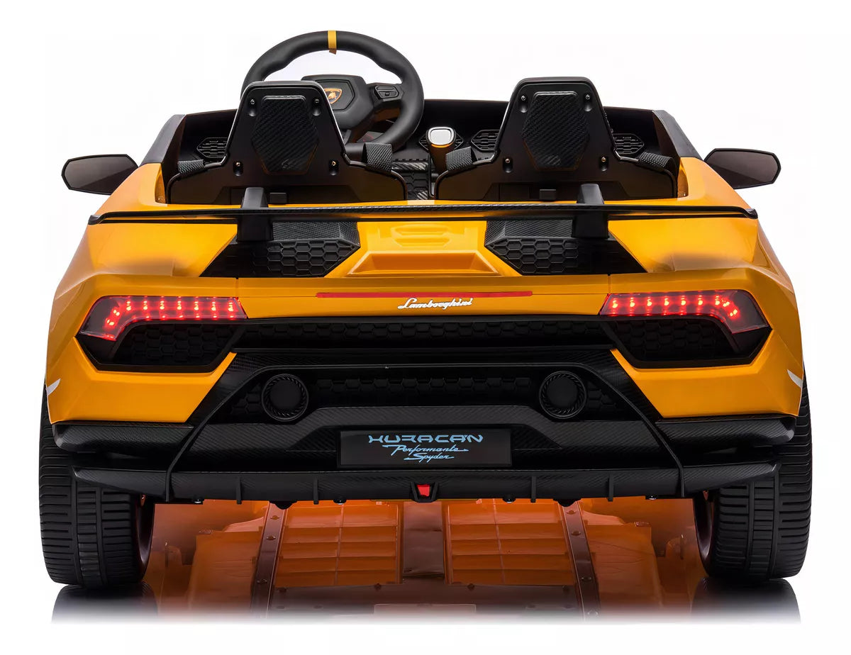 Lamborghini Huracan Performante Spyder Licensed R/C Ride on Car- 12V7AH*1 battery- 550#(45W)*2 motors | سيارة كهربائية للأطفال بترخيص لامبورغيني هوراكان بيرفورمانتي سبايدر وتعمل بالتحكم عن بعد - بطارية 12 فولت 7 أمبير ×1 - محركات 550# (45 واط) ×2